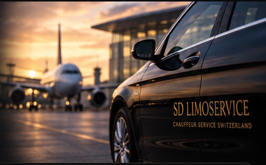 Premium chauffeur vehicle at Zurich Airport
