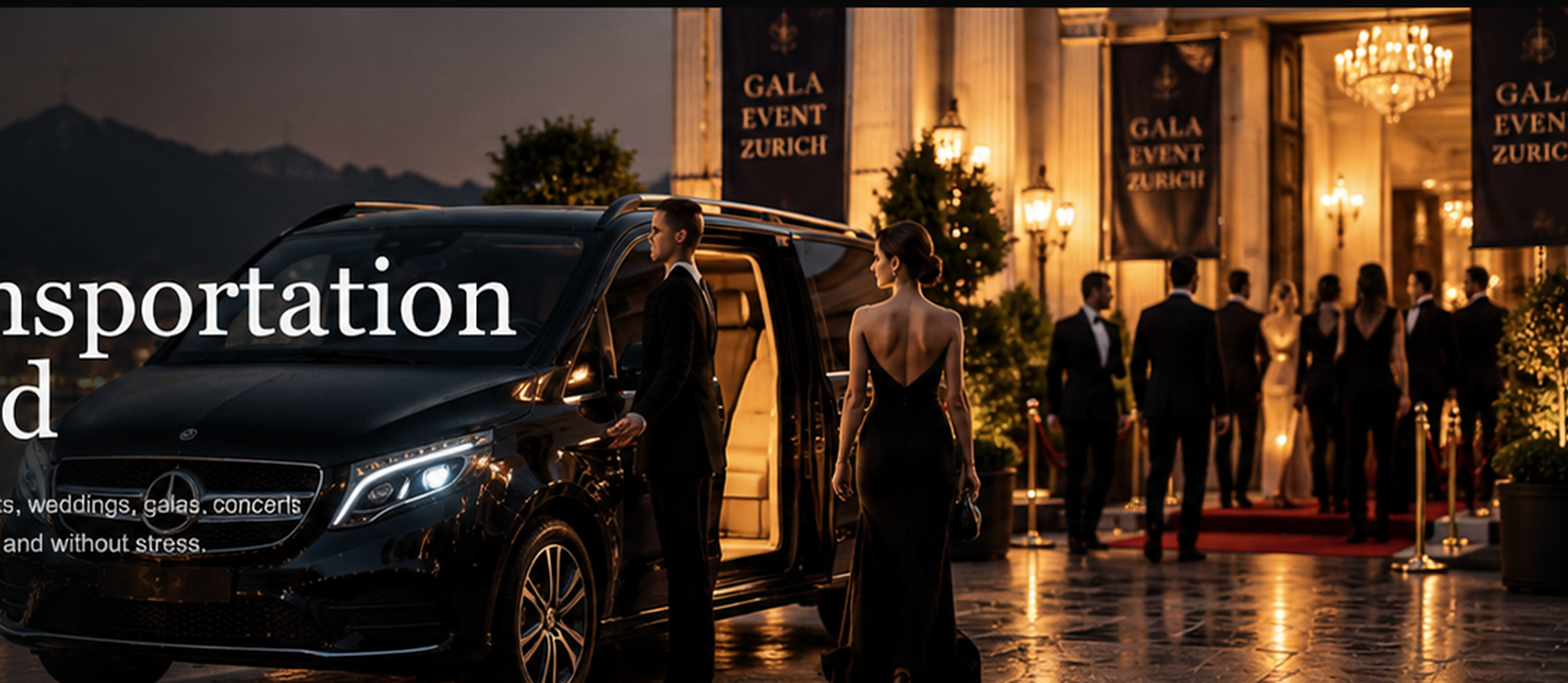 Premium event transportation vehicle in Switzerland